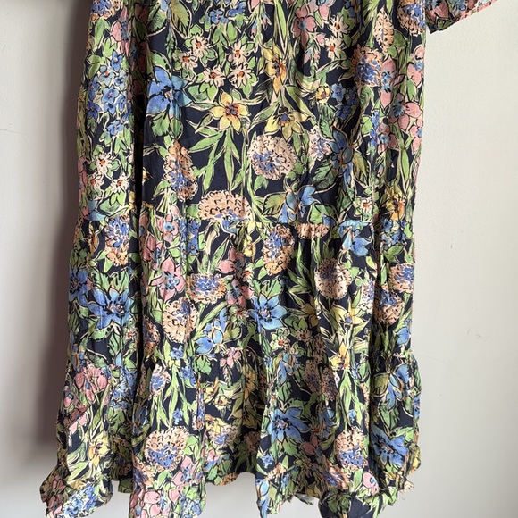 NEW current air flutter sleeves FLORAL TIERED DRESS Medium - Picture 6 of 14